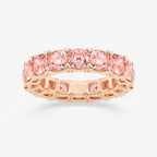 V-Prong Fancy Pink Eternity Band