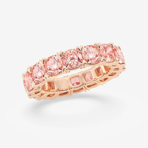 V-Prong Fancy Pink Eternity Band