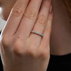 Round Lab Grown Diamond Prong Set Wedding Band