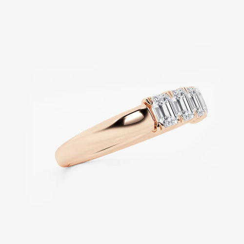 Emerald Lab Grown Diamond Five-Stone Anniversary Band
