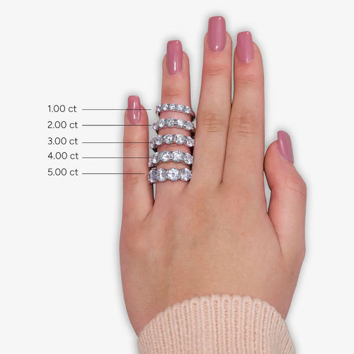 Round Lab Grown Diamond Five-Stone Anniversary Band
