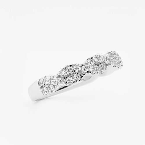 Round Lab Grown Diamond Infinity Twist Wedding Band
