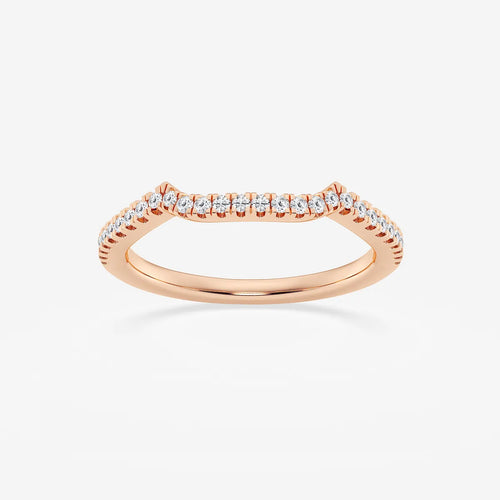 Round Lab Grown Diamond Contour Wedding Band
