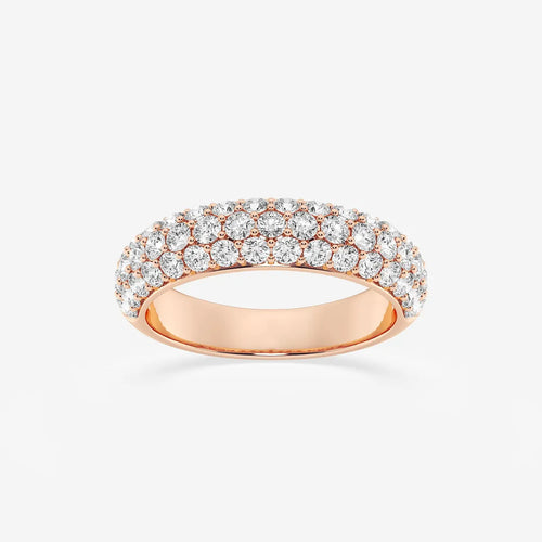 Round Lab Grown Diamond Domed Band