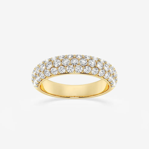 Round Lab Grown Diamond Domed Band