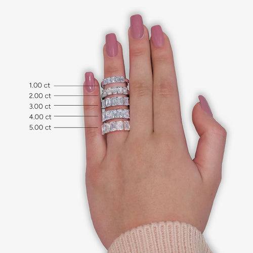 Emerald Lab Grown Diamond Five-Stone Anniversary Band