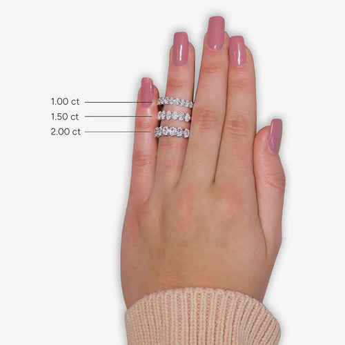 Oval Lab Grown Diamond Anniversary Band