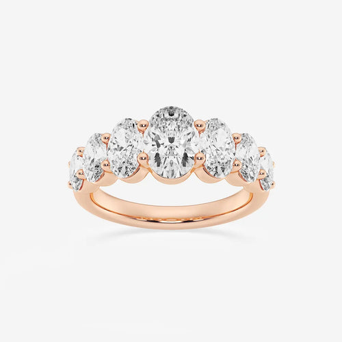 Oval Lab Grown Diamond Graduating Band