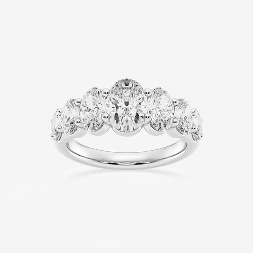 Oval Lab Grown Diamond Graduating Band