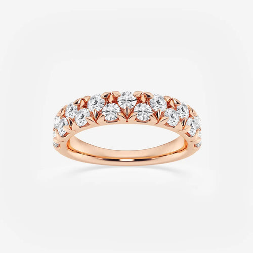 Round Lab Grown Diamond Alternating Band
