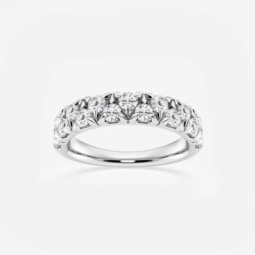 Round Lab Grown Diamond Alternating Band
