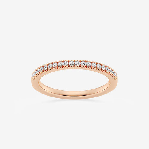 Round Lab Grown Diamond Micro Pave Wedding Band