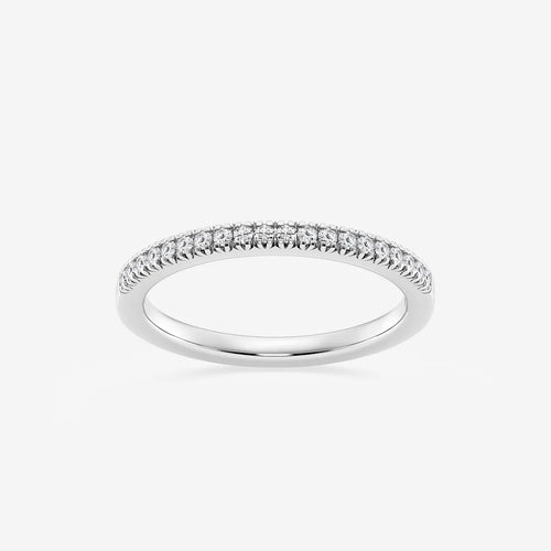 Round Lab Grown Diamond Micro Pave Wedding Band