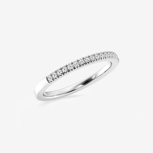 Round Lab Grown Diamond Micro Pave Wedding Band