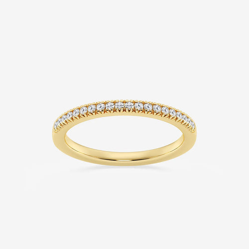 Round Lab Grown Diamond Micro Pave Wedding Band