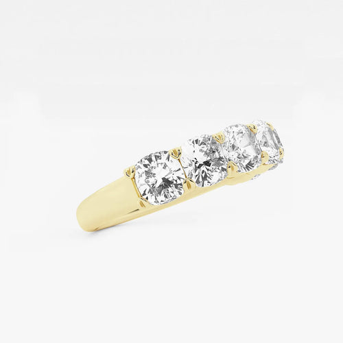 Cushion Lab Grown Diamond Seven-Stone Anniversary Band