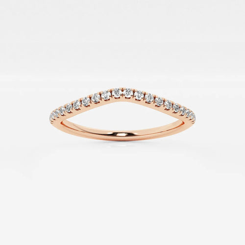 Round Lab Grown Diamond Contour Wedding Band