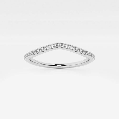 Round Lab Grown Diamond Contour Wedding Band