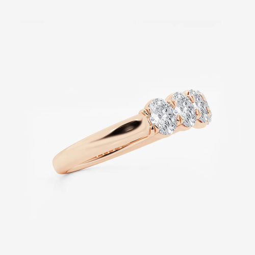 Oval Lab Grown Diamond Five-Stone Anniversary Band