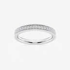 Round Lab Grown Diamond Milgrain Wedding Band