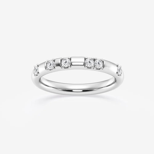 Round Lab Grown Diamond Contemporary High Comfort Fit Wedding Band
