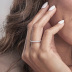 Round Lab Grown Diamond French Pave Wedding Band