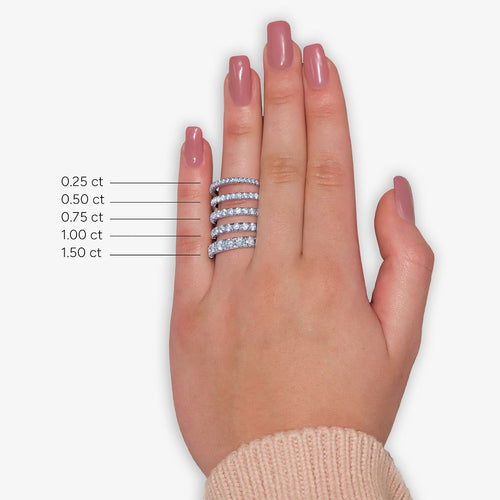 Round Lab Grown Diamond French Pave Wedding Band