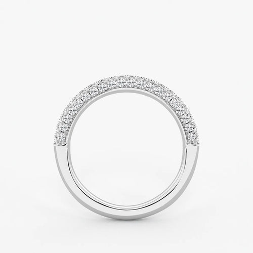 Round Lab Grown Diamond Micro Pave Wedding Band