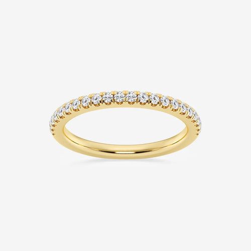 Round Lab Grown Diamond V Prong Wedding Band