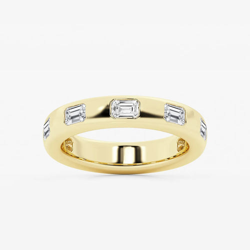 Emerald Lab Grown Diamond Wedding Band