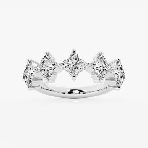 Flower Lab Grown Diamond Five Stone Anniversary Band