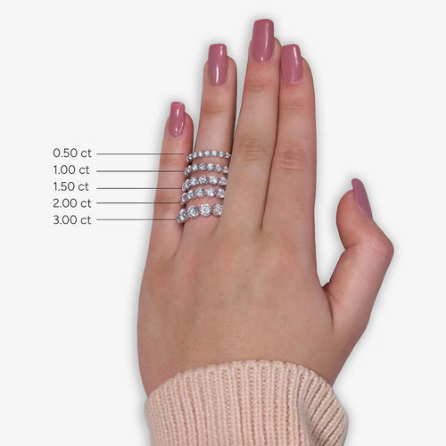 Round Lab Grown Diamond Floating Wedding Band