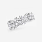 Marquise and Round Lab Grown Diamond Flower Eternity Band