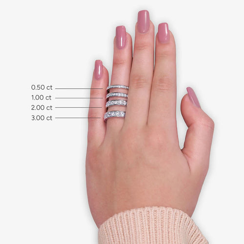 Round Lab Grown Diamond Channel Set Eternity Band