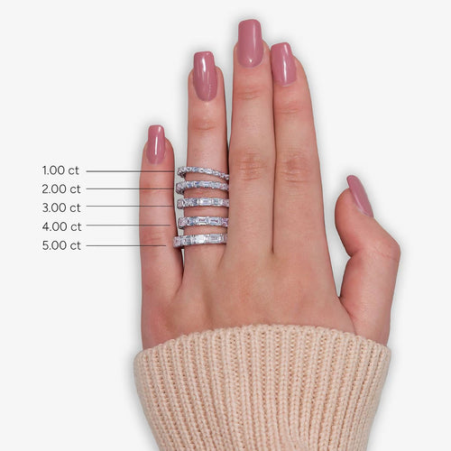 Emerald Lab Grown Diamond Eternity Band