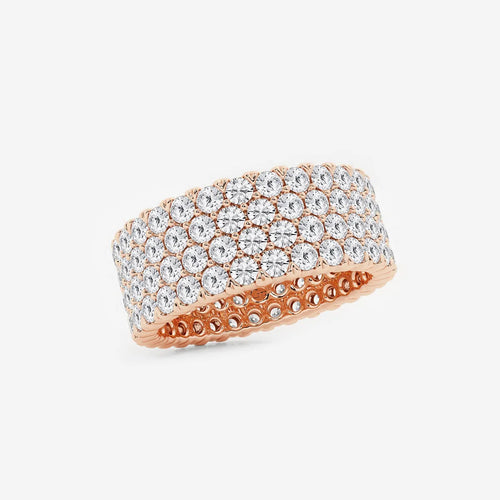 Round Lab Grown Diamond Multi-Row Eternity Band