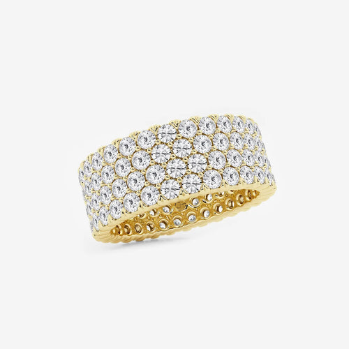 Round Lab Grown Diamond Multi-Row Eternity Band