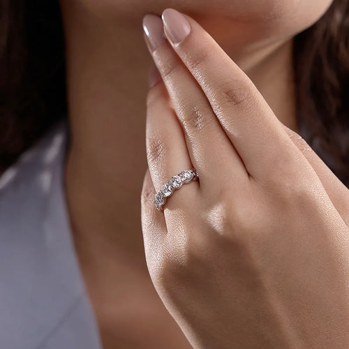Cushion Lab Grown Diamond Five-Stone Anniversary Band