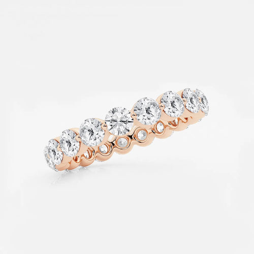 Round Lab Grown Floating Diamond Eternity Band