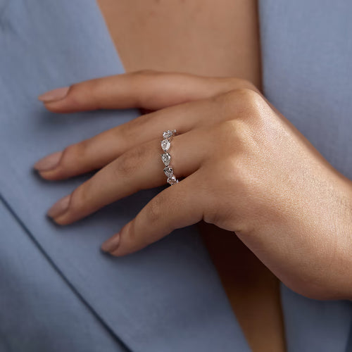Pear Lab Grown Diamond Eternity Band