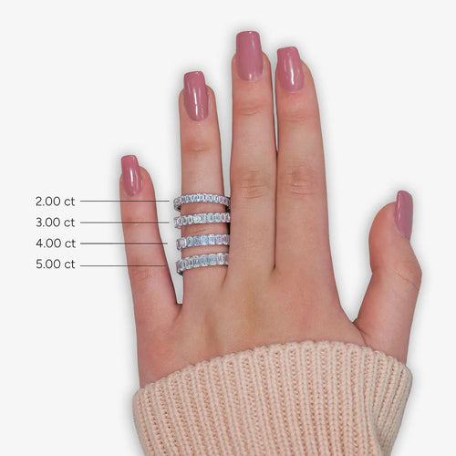 Emerald Lab Grown Diamond Eternity Band