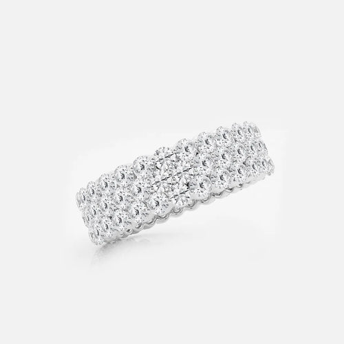 Multi Row Round Lab Grown Diamond Eternity Band