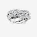 Round Lab Grown Diamond Pave Infinity Eternity Band