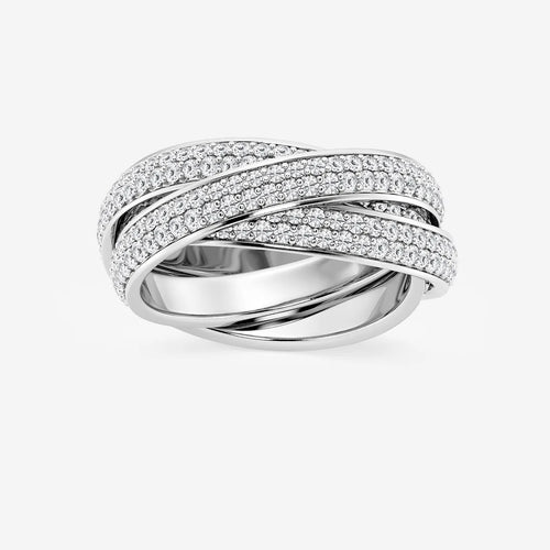 Round Lab Grown Diamond Pave Infinity Eternity Band