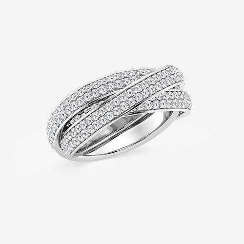Round Lab Grown Diamond Pave Infinity Eternity Band