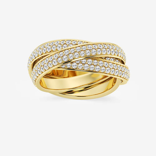 Round Lab Grown Diamond Pave Infinity Eternity Band
