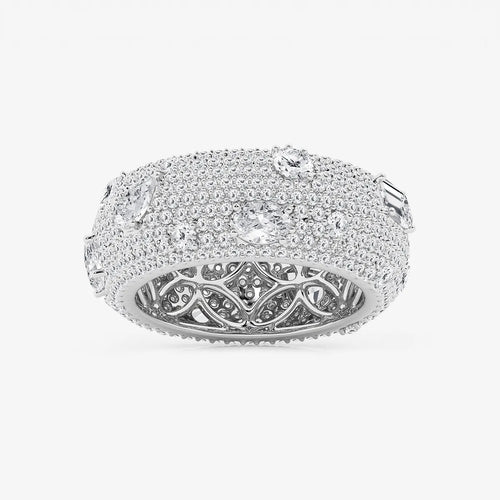 Multi-Shape Lab Grown Diamond Pave Scatter Eternity Band