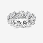 Pear Lab Grown Diamond Halo Eternity Band