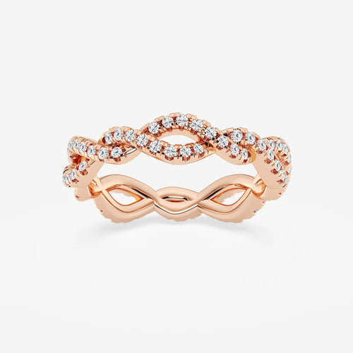 Round Lab Grown Diamond Infinity Twist Eternity Band