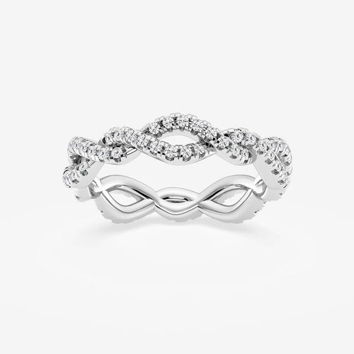 Round Lab Grown Diamond Infinity Twist Eternity Band